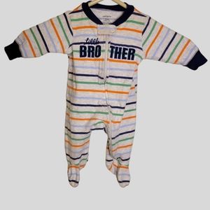5/$25 Carter's "LITTLE BROTHER" Footies One-Piece Size 3m